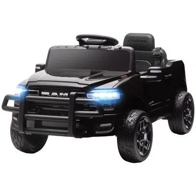 Breebe 12v Kids Ride On Car Licensed Dodge Ram 3500 With Remote In Black