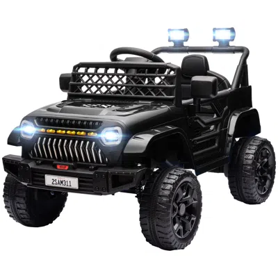 Breebe 12v Kids Ride On Car With Horn And Usb In Black