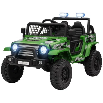 Breebe 12v Motorized Ride On Car With Parental Remote Control 3 Mph Max Speed In Green
