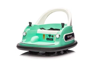 Breebe 12v Ride On Bumper Car For Kids,electric Car For Kids,1.5-5 Years Old,w/remote Control, Led Lights,  In Green