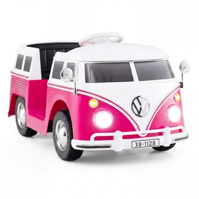 Breebe 12v Ride On Car Licensed Volkswagen Ride-on Bus With Cup Holder And Led Headlights For 3+ Years Old In Multi