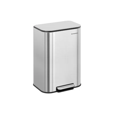 Breebe 13-gallon (50 L) Trash Can Can With Lid In Metallic