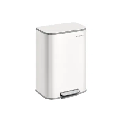 Breebe 13-gallon (50 L) Trash Can Can With Lid In White