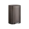 Breebe 13 Gallon Brown Step Open Trash Can For Kitchen