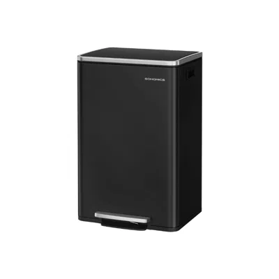 Breebe 13-gallon Trash Can With Soft-close Lids In Black