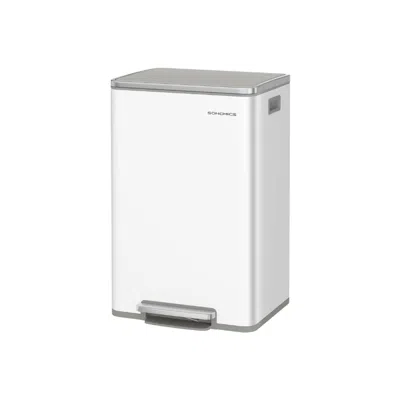 Breebe 13-gallon Trash Can With Soft-close Lids In White