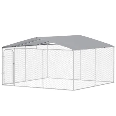 Breebe 13 X 13 Ft Outdoor Dog Kennel For Backyard Use In Silver