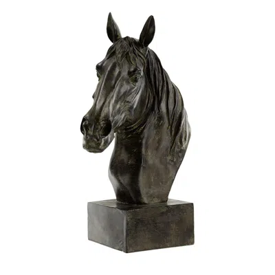 Breebe 13 X 5.7 X 15.8" Equine Sculpture On Base In Black