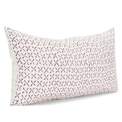 Breebe 14" Cream Crosshatch Linen Throw Pillow Cover