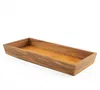 Breebe 15" Brown Solid Teak Vanity Tray In Brown