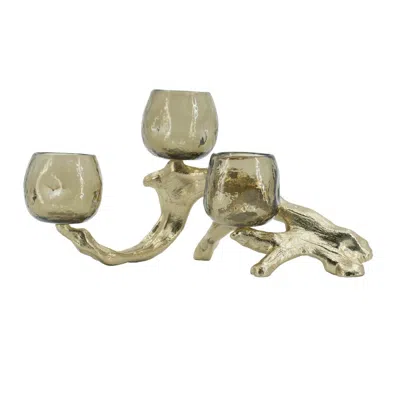 Breebe 15.7 X 9.1 X 7.9" Multi Votive Holder In Gold