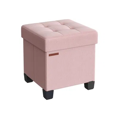 Breebe 15"d X 15"w X 15.7"h Storage Ottoman Jelly Pink