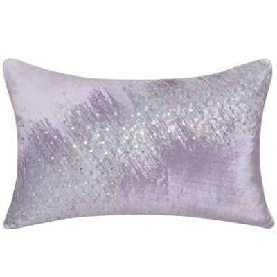 Breebe 16" X 24" Gray And Silver Lumbar Throw Pillow Cover With Texture