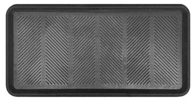 Breebe 16" X 32" Black Rubber Outdoor Boot Tray