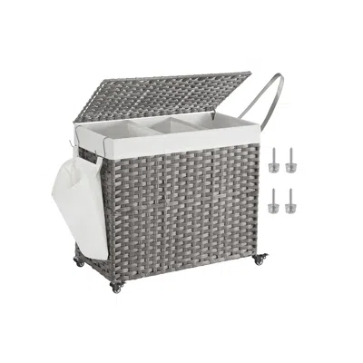 Breebe 160l Rollling Laundry Hamper With Lid