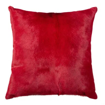 Breebe 18" Wine Cowhide Throw Pillow