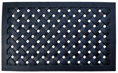 Breebe 18" X 30" Black Rubber Outdoor Door Mat