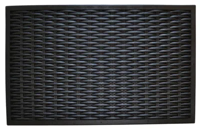 Breebe 18" X 30" Black Rubber Outdoor Door Mat