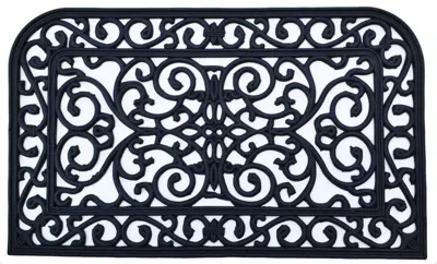 Breebe 18" X 30" Black Rubber Outdoor Door Mat