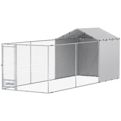 Breebe 19.7 X 7.5 Ft Galvanized Chain Link Dog Run Enclosure In Purple