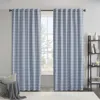 Breebe 1pc 50x108' Plaid Rod Pocket And Back Tab Curtain Panel With Fleece Lining In Blue