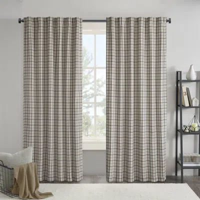 Breebe 1pc 50x84' Plaid Rod Pocket And Back Tab Curtain Panel With Fleece Lining In Multi