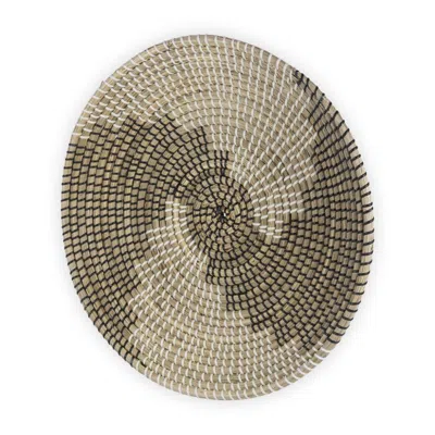 Breebe 2" Brown Fabric Sphere Decorative Wall Sculpture