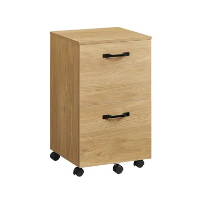 Breebe 2-drawer Rolling File Cabinet For A4 Files Straw Yellow