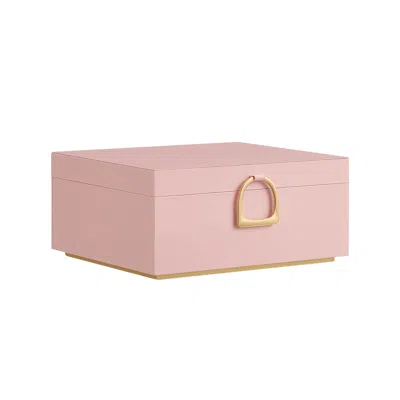 Breebe 2-layer Jewelry Box With Handle And Removable Jewelry Tray - Jelly Pink