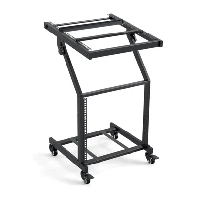 Breebe 2 Layer Professional Audio Rack Mount With Adjustable Crossbars In Black