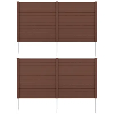 Breebe 2 Panels 48 X 48 Inch Air Conditioner Trash Can Pool Equipment Enclosure In Brown