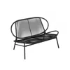 Breebe 2-seat Patio Bench With Backrest - Ink Black In Black