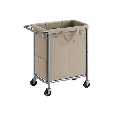 Breebe 2-section Rolling Laundry Hamper - Camel Brown In Neutral
