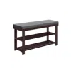 Breebe 2-tier Bamboo Shoe Bench Brown And Gray