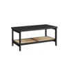 Breebe 2-tier Coffee Table For Living Room, Living Room Table Rectangular Center Table, With Pvc Rattan Sto