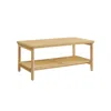 Breebe 2-tier Coffee Table With Pvc Rattan Storage Shelf