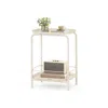 Breebe 2-tier Metal Coffee Table With Tray Storage In Neutral