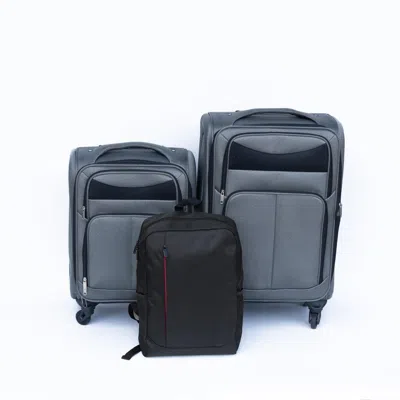 Breebe (20+24) Travel Case Two-piece Suitcase Set Oxford Trolley Case Without Password Lock Universal Wheel In Gray