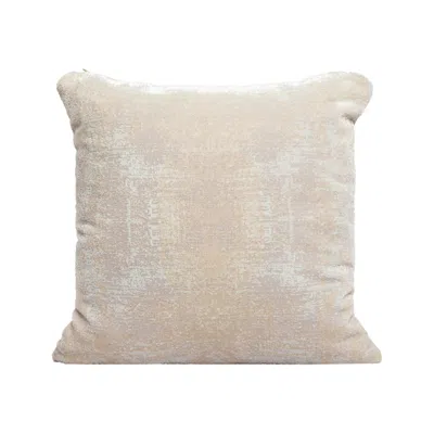 Breebe 20" Beige And Grey Abstract Polyester Blend Throw Pillow Cover