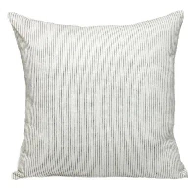 Breebe 20" Brown And White Striped Cotton Throw Pillow