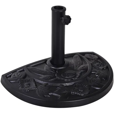 Breebe 20 Lb Half Round Patio Umbrella Base In Black