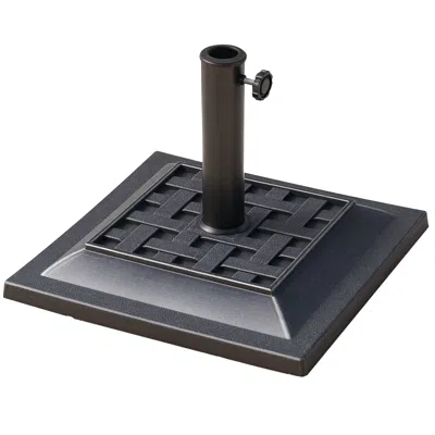 Breebe 20 Lb Square Resin Patio Umbrella Base In Black