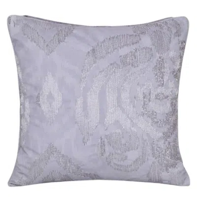Breebe 20" Silver And Grey Abstract Throw Pillow Cover