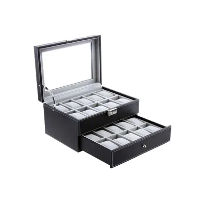 Breebe 20-slot Watch Box With Glass Lid
