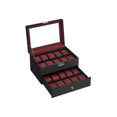 Breebe 20-slot Watch Box With Glass Lid