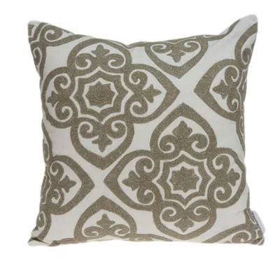 Breebe 20" X 7" X 20" Bling Ivory Pillow Cover With Poly Insert In Green