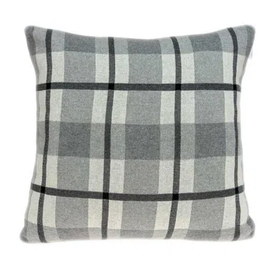 Breebe 20" X 7" X 20" Transitional Tan & Grey Cotton Pillow Cover With Poly Insert In Gray
