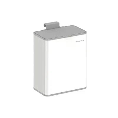 Breebe 2.1-gallon Hanging Trash Can With Lid In White
