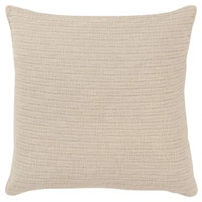 Breebe 22" Natural Striped Cotton Throw Pillow