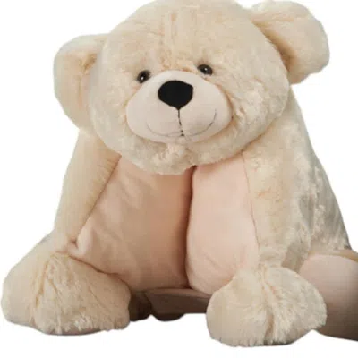 Breebe 22" X 18" Ivory Bear Throw Pillow In Neutral